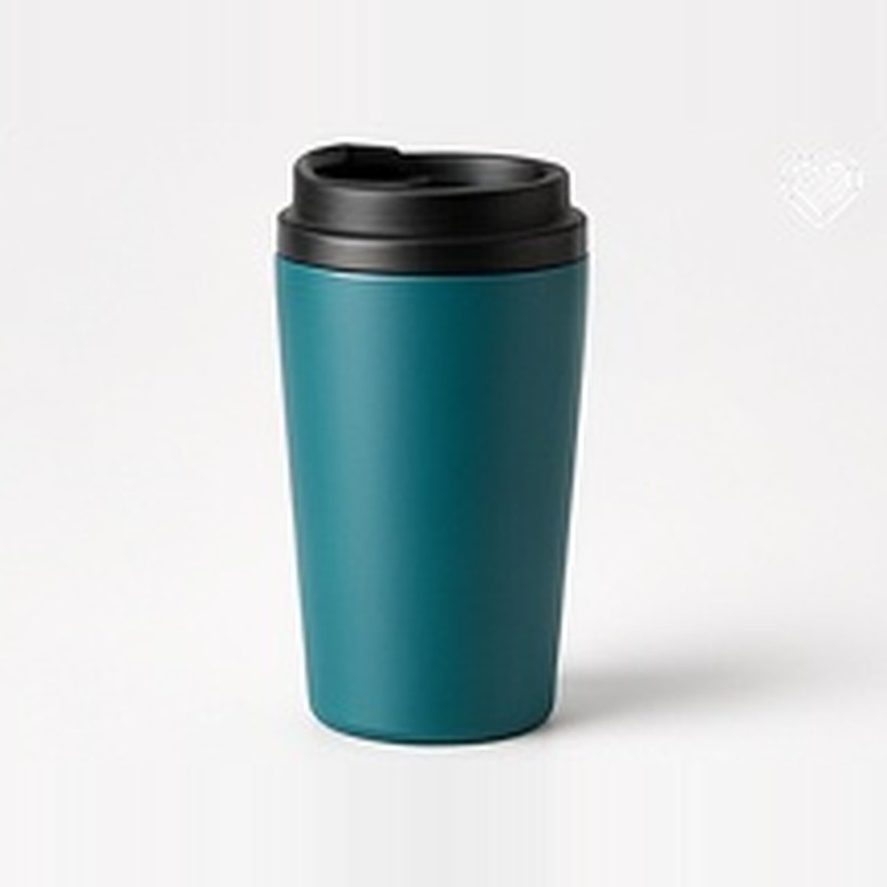 AquaFlow Insulated Tumbler, teal body with a black lid